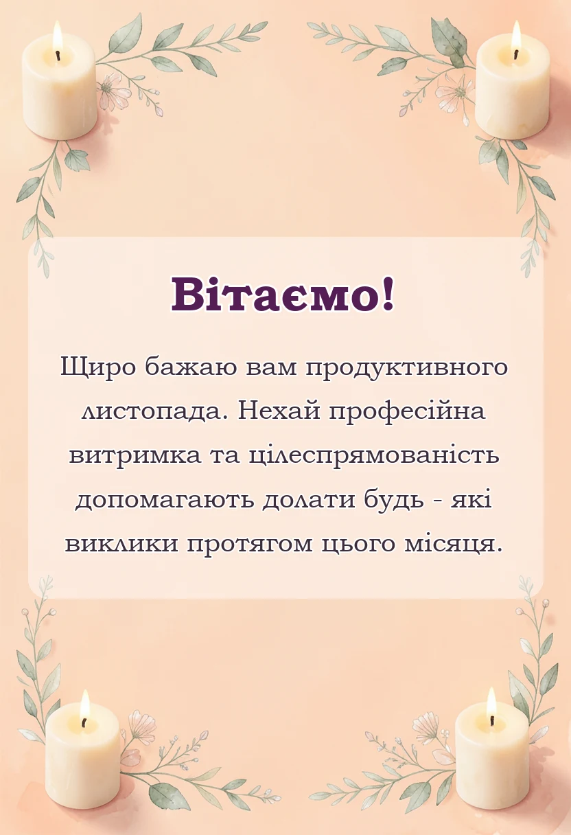 красива листівка: картинки з першим днем листопада