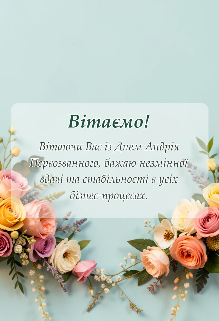 вітальна листівка - привітання з днем андрія первозванного картинки
