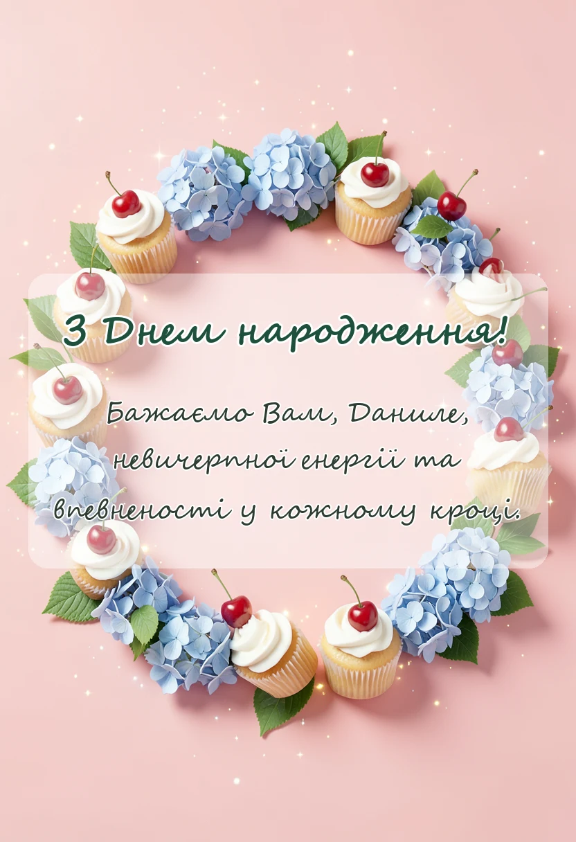 святкова картинка: привітання з днем народження дані хлопчику