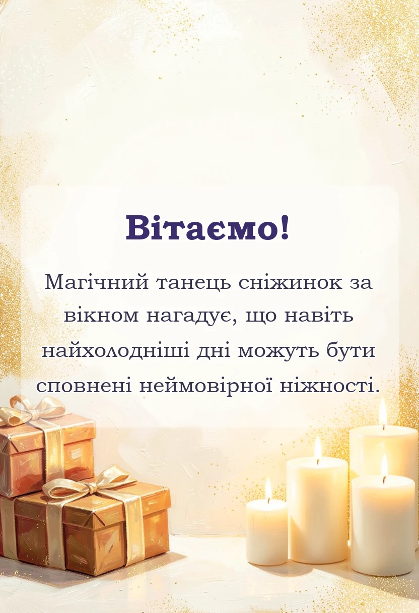 листівка з побажанням - з першим снігом картинки