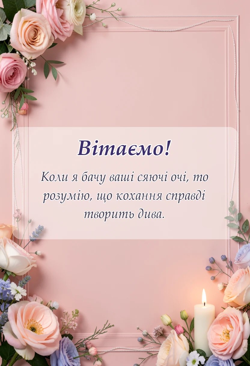 вітальна листівка - картинки з річницею весілля 1 рік