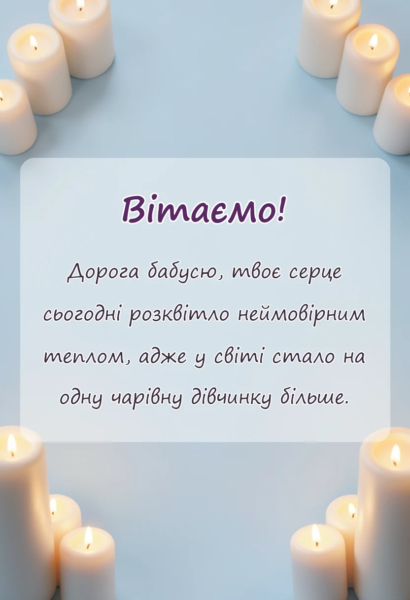 вітальна листівка - картинки привітання з народженням онучки