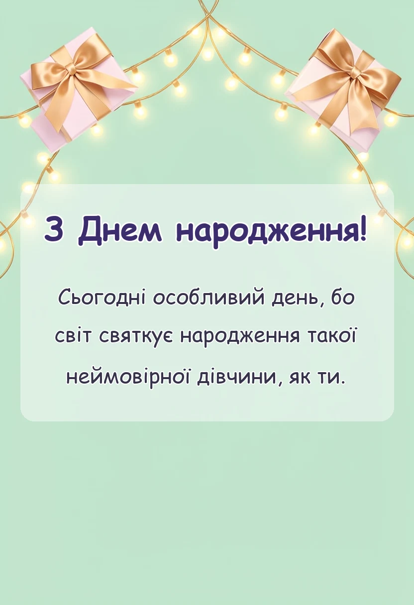 вітальна листівка - оригінальне привітання подрузі