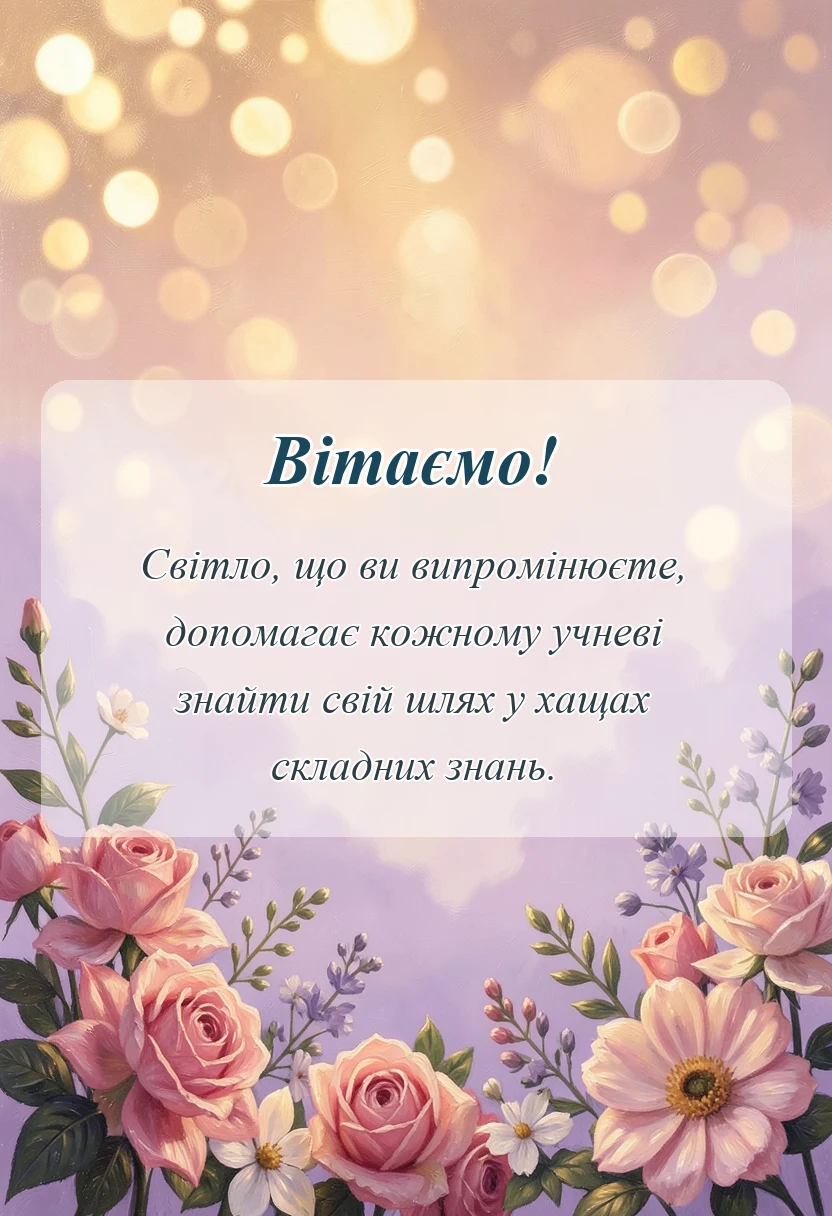 святкова картинка: оригінальні привітання з днем вчителя