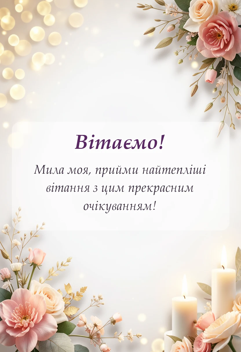 унікальна листівка - привітання з вагітністю в прозі