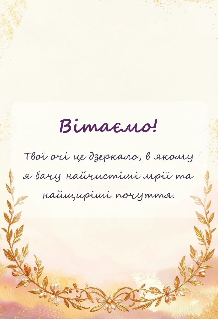 красива листівка: привітання з днем доньки