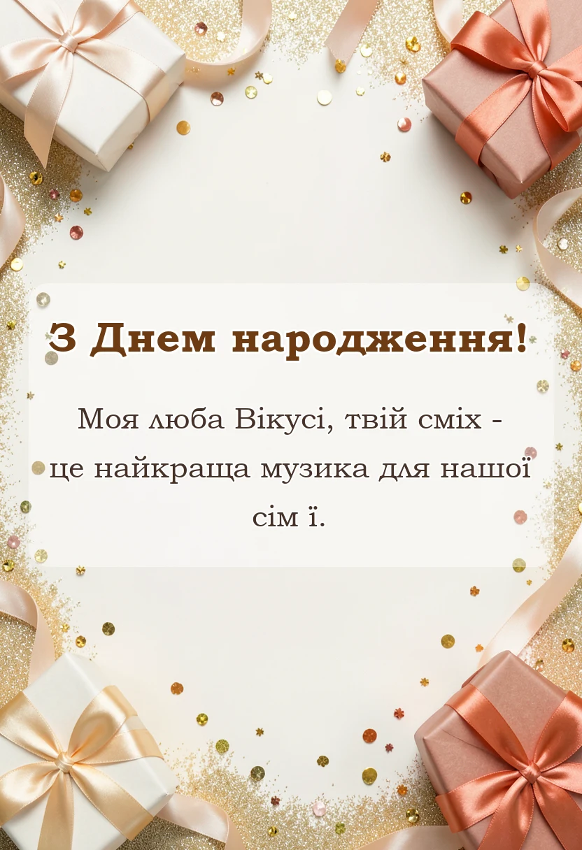 листівка з побажанням - привітання з днем народження віка