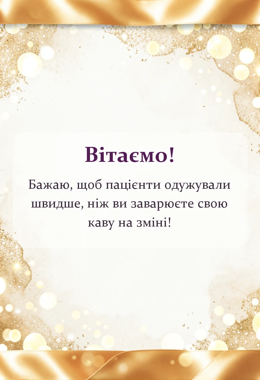 унікальна листівка - короткі привітання з днем медичного працівника