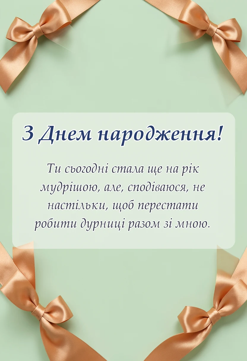 вітальна листівка - оригінальне привітання подрузі
