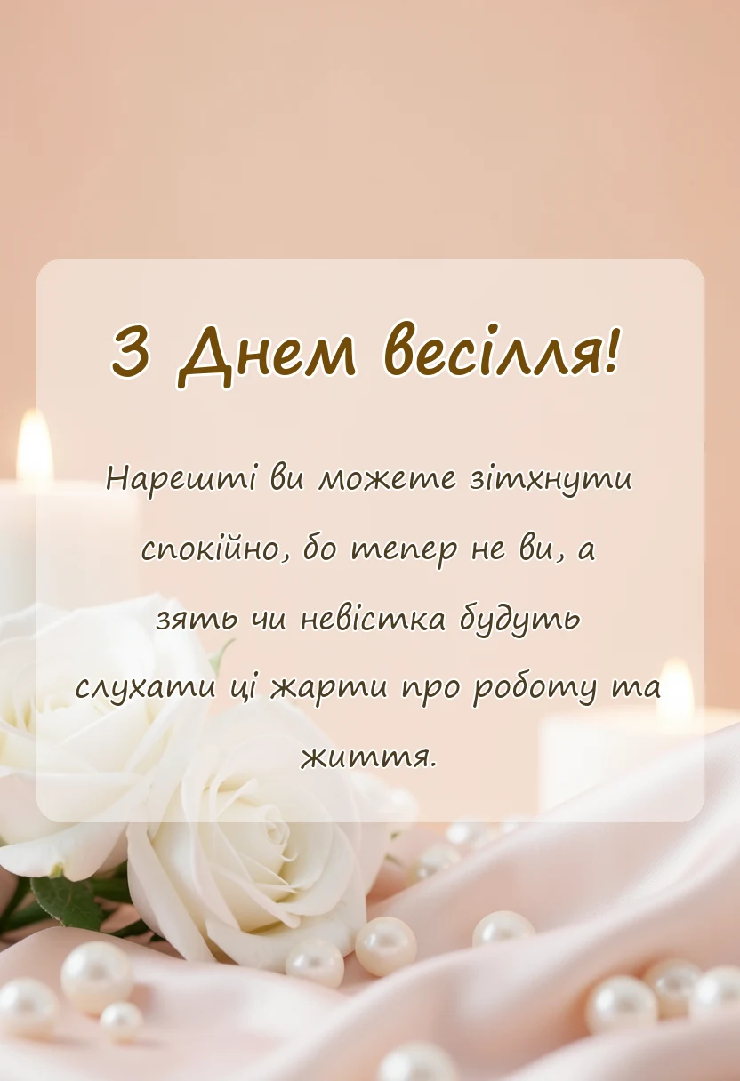 вітальна листівка - вітання батькам з одруженням дітей