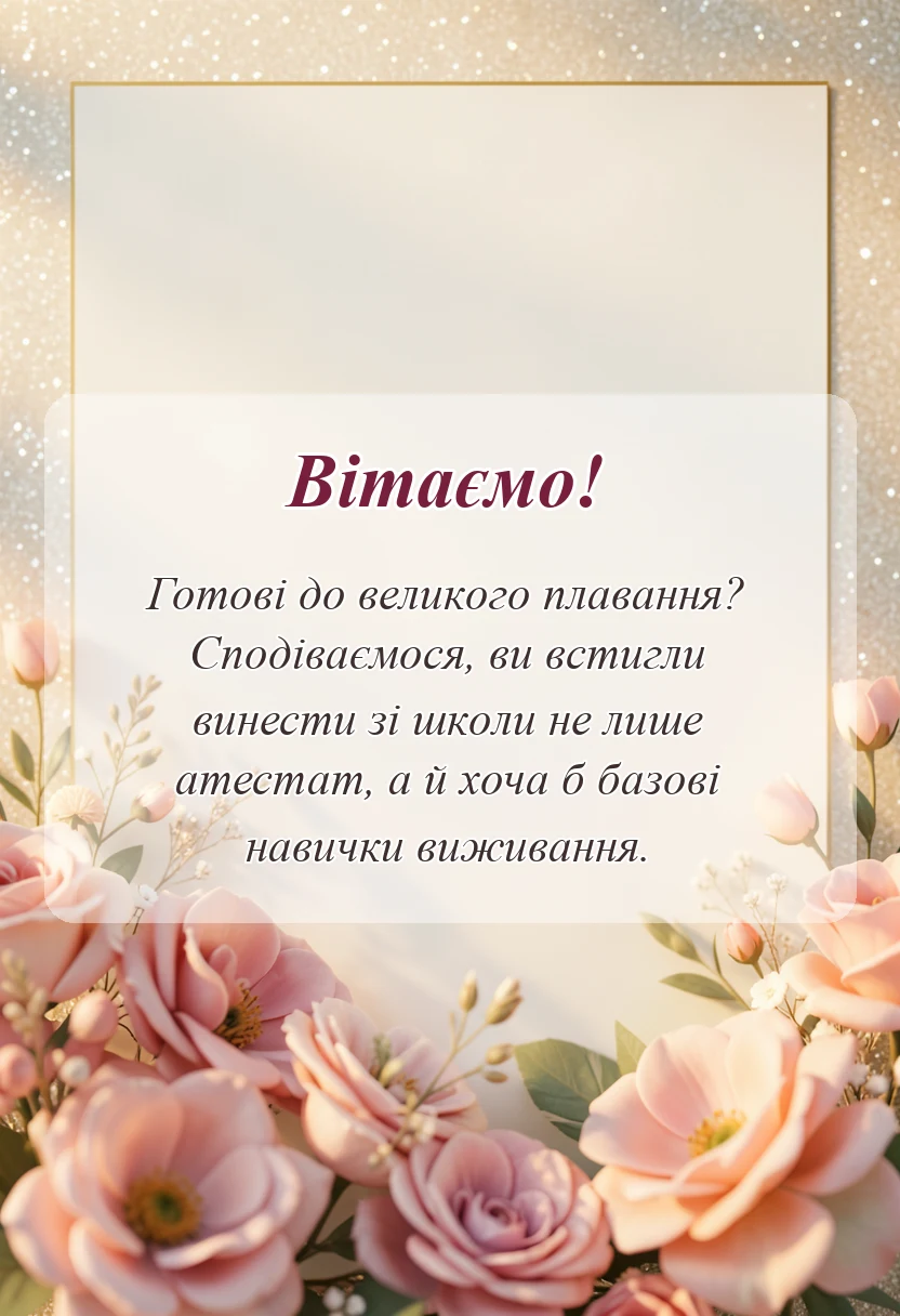 святкова картинка: привітання для випускників від батьків