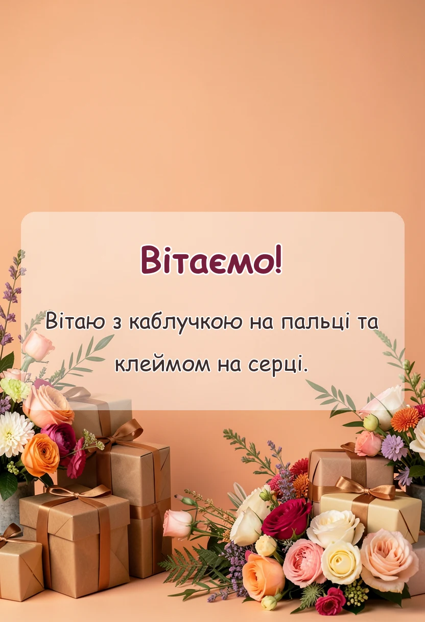 вітальна листівка - картинка привітання з заручинами