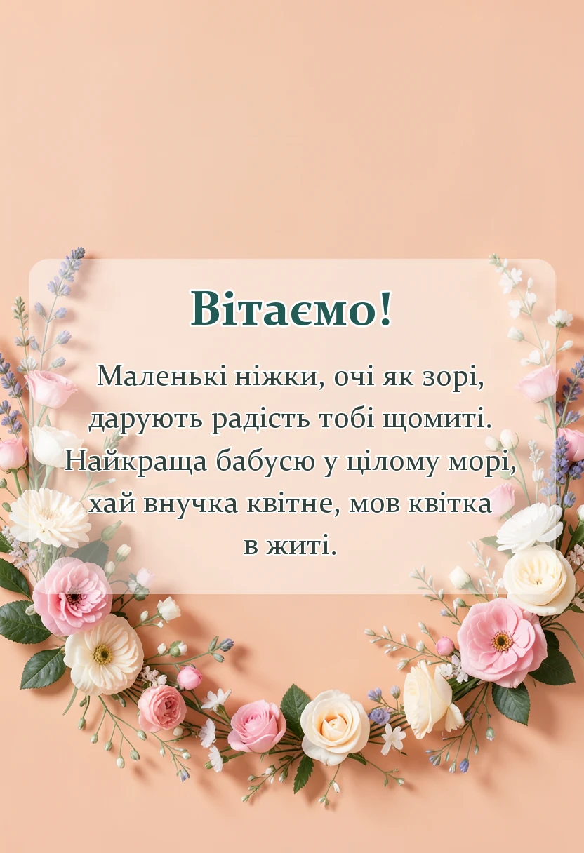 унікальна листівка - картинки привітання з народженням онучки