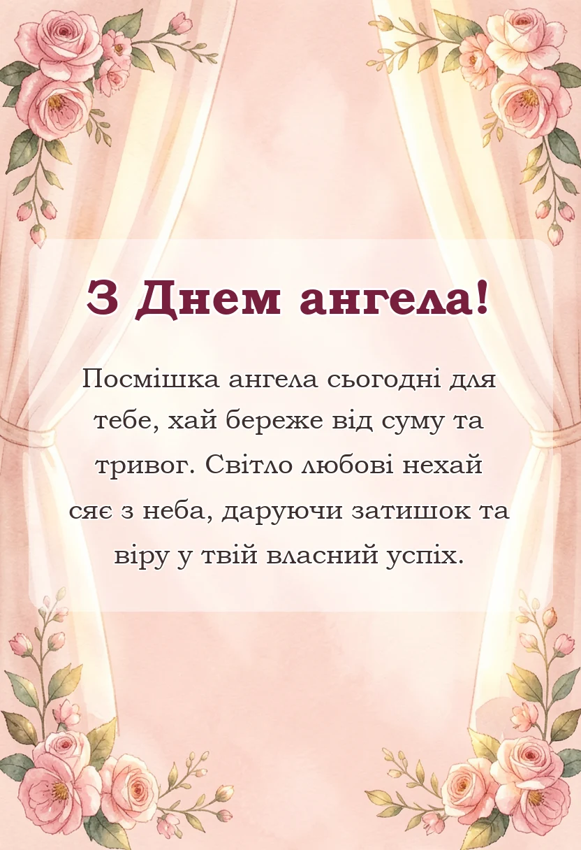 красива листівка: коротенькі привітання з днем ангела