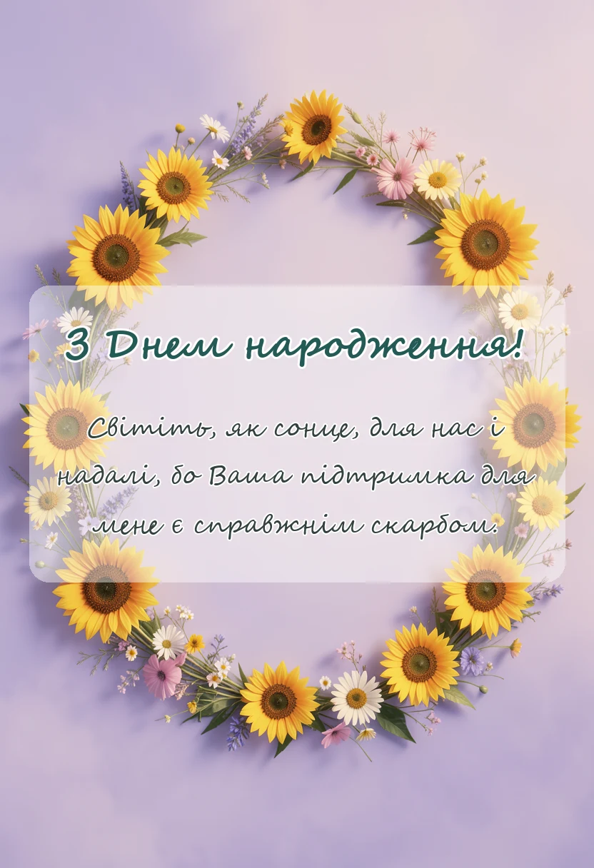 листівка з побажанням - найкраще привітання з днем народження свекрусі
