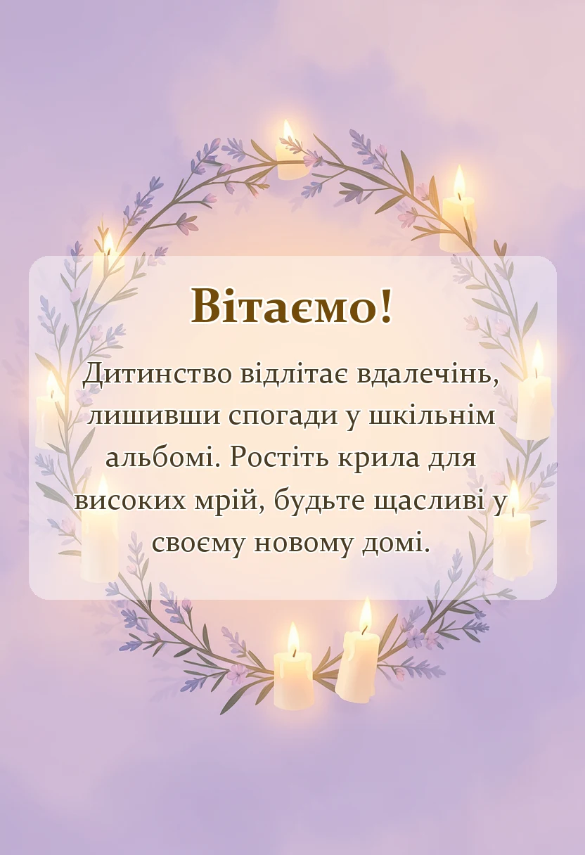 святкова картинка: привітання для випускників від батьків