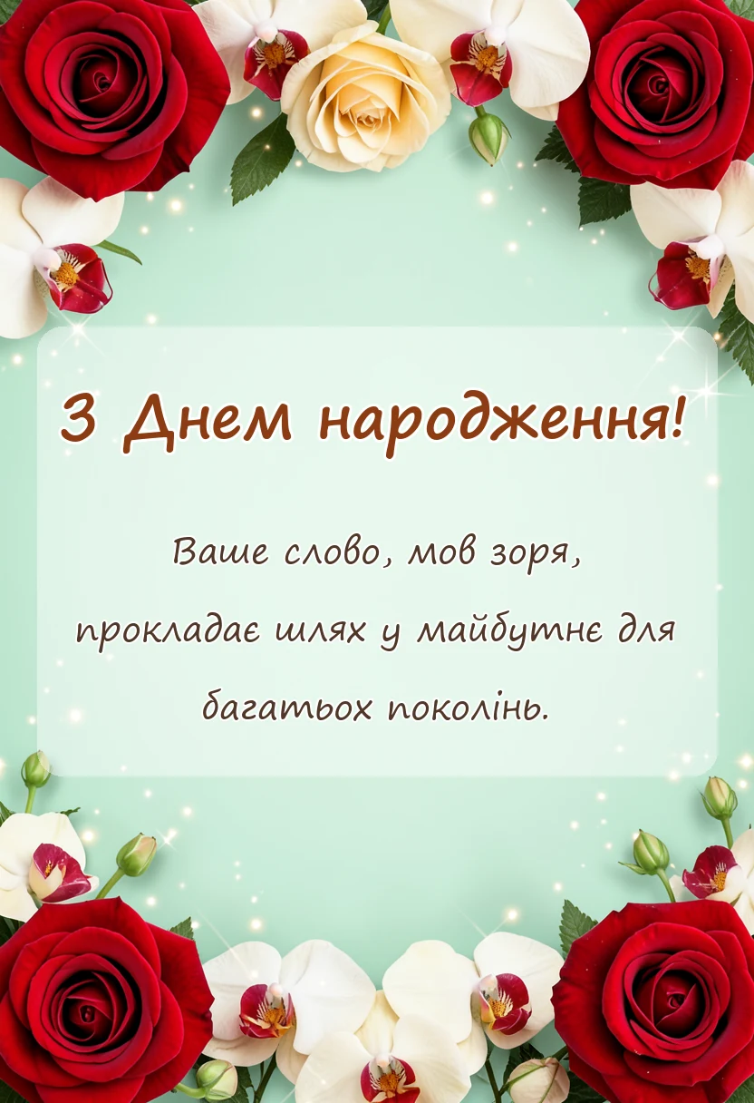 унікальна листівка - привітання з днем народження вчителя