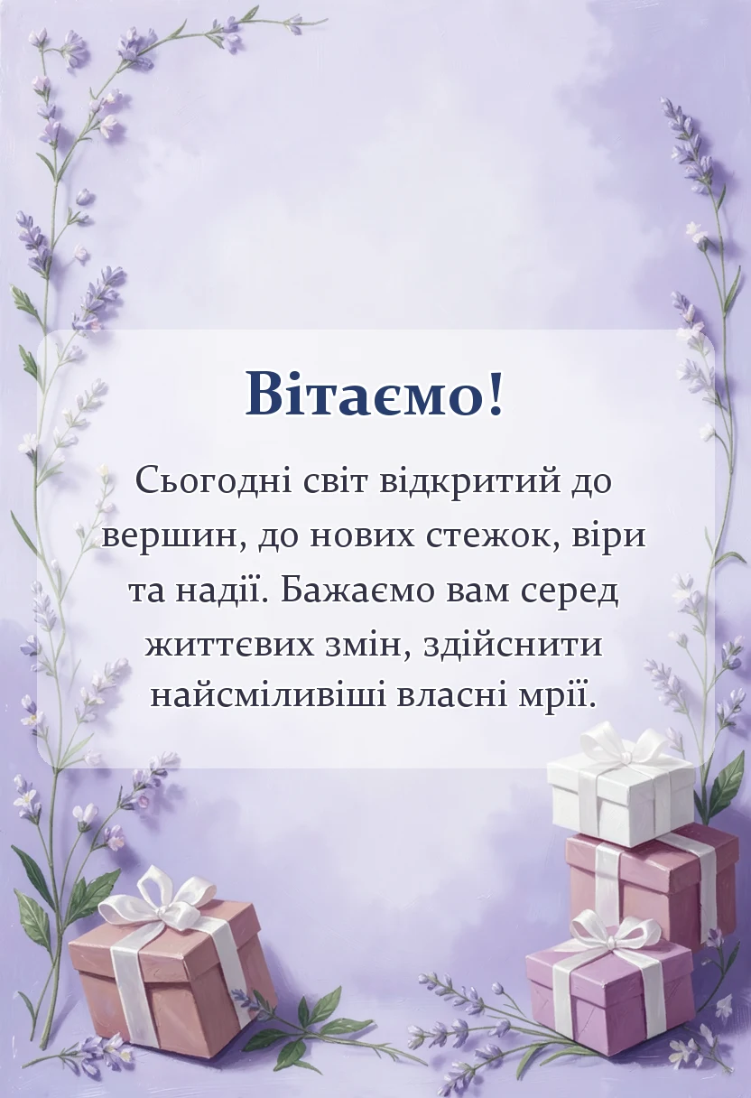 красива листівка: привітання для випускників від батьків