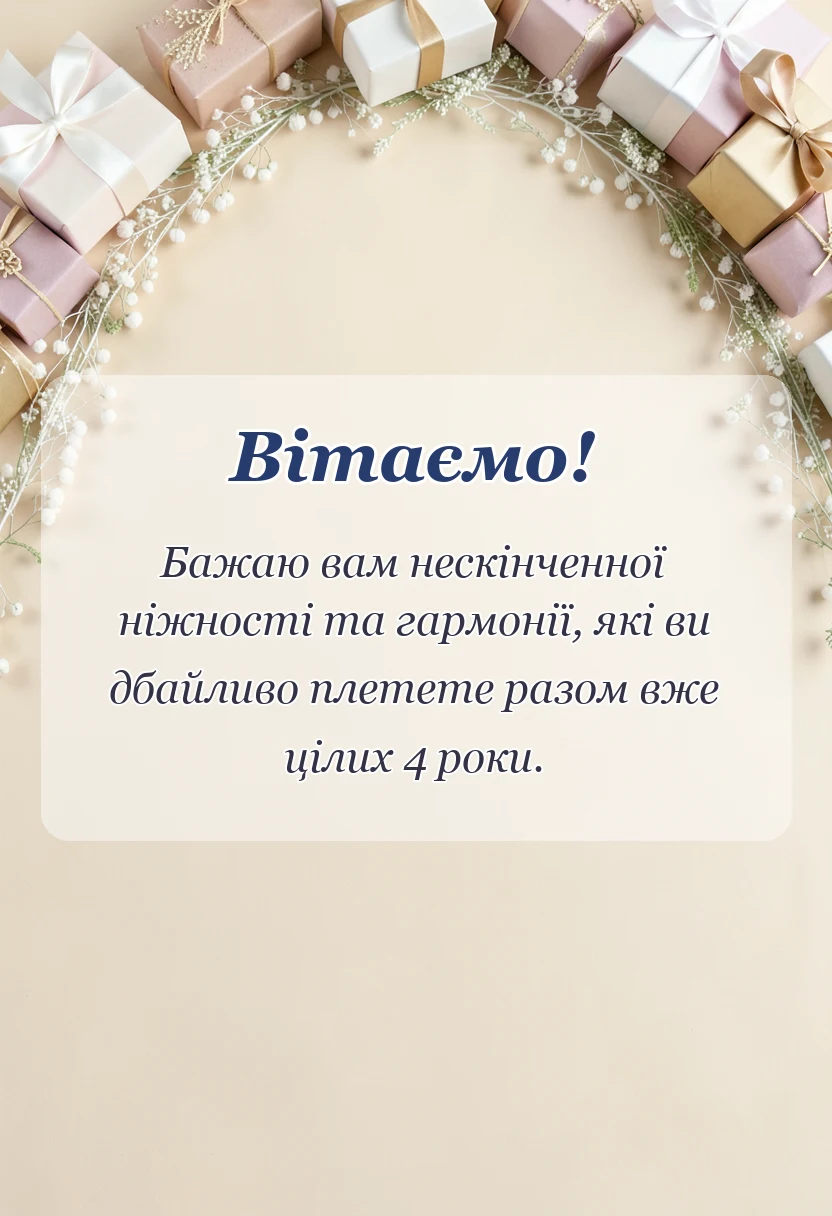 листівка з побажанням - картинки з лляним весіллям