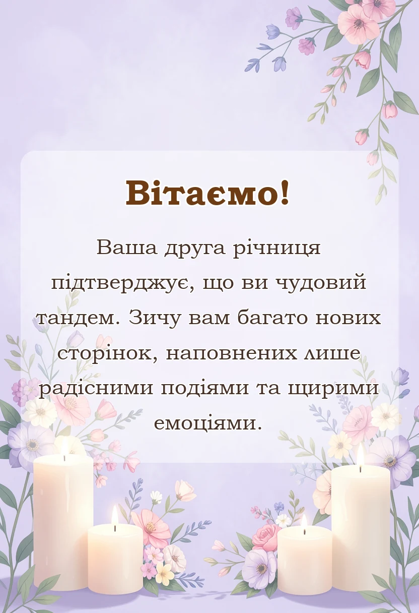 листівка з побажанням - картинки з паперовим весіллям