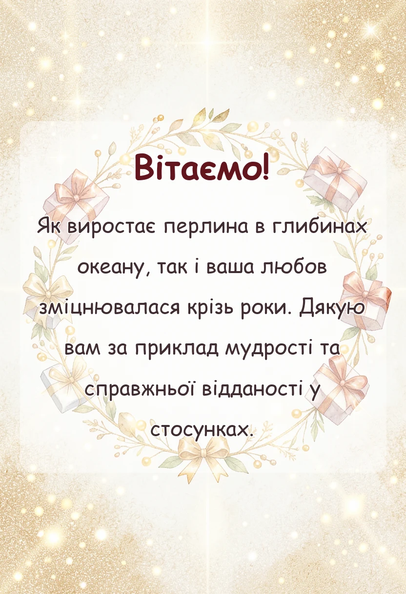 святкова картинка: картинки з перлинним весіллям