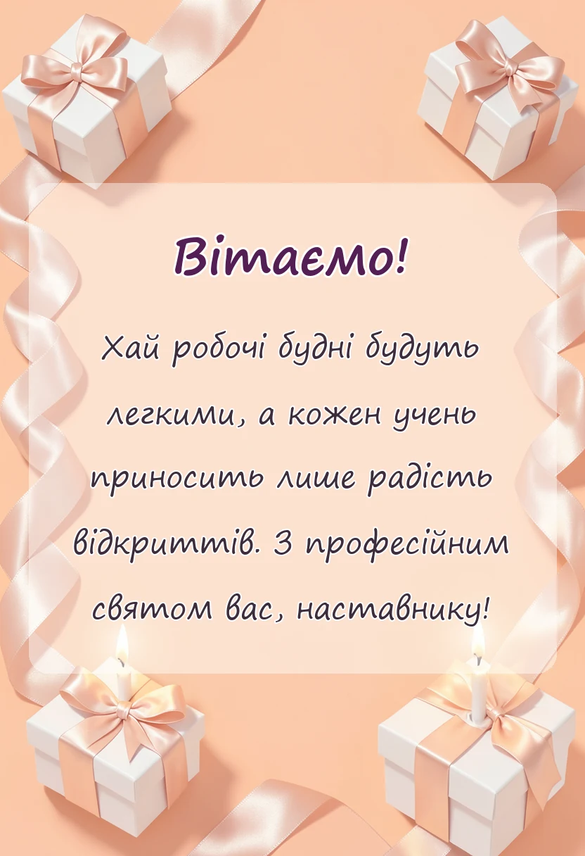 унікальна листівка - оригінальні привітання з днем вчителя