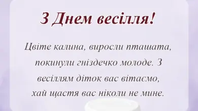 вітальна листівка - вітання батькам з одруженням дітей