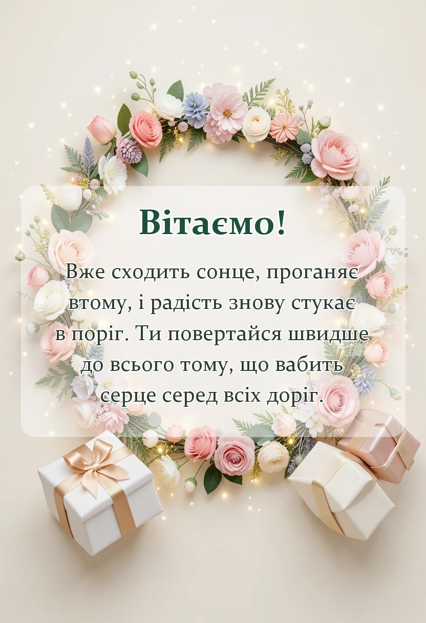 вітальна листівка - побажання одужання іншими словами