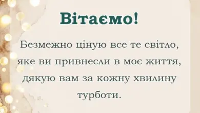 вітальна листівка - подяка батькам шаблон