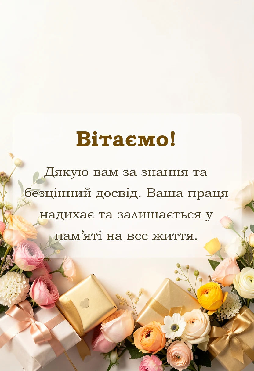 красива листівка: подяка вчителю слова вдячності тексти