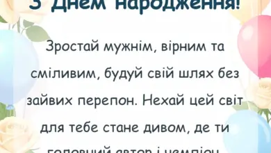 красива листівка: вітання з днем народження сина подруги