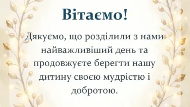 вітальна листівка - подяка хрещеним батькам від батьків