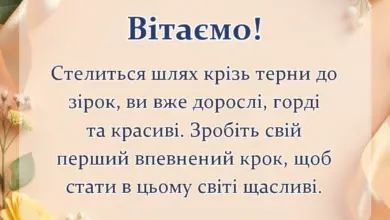 унікальна листівка - привітання для випускників від батьків