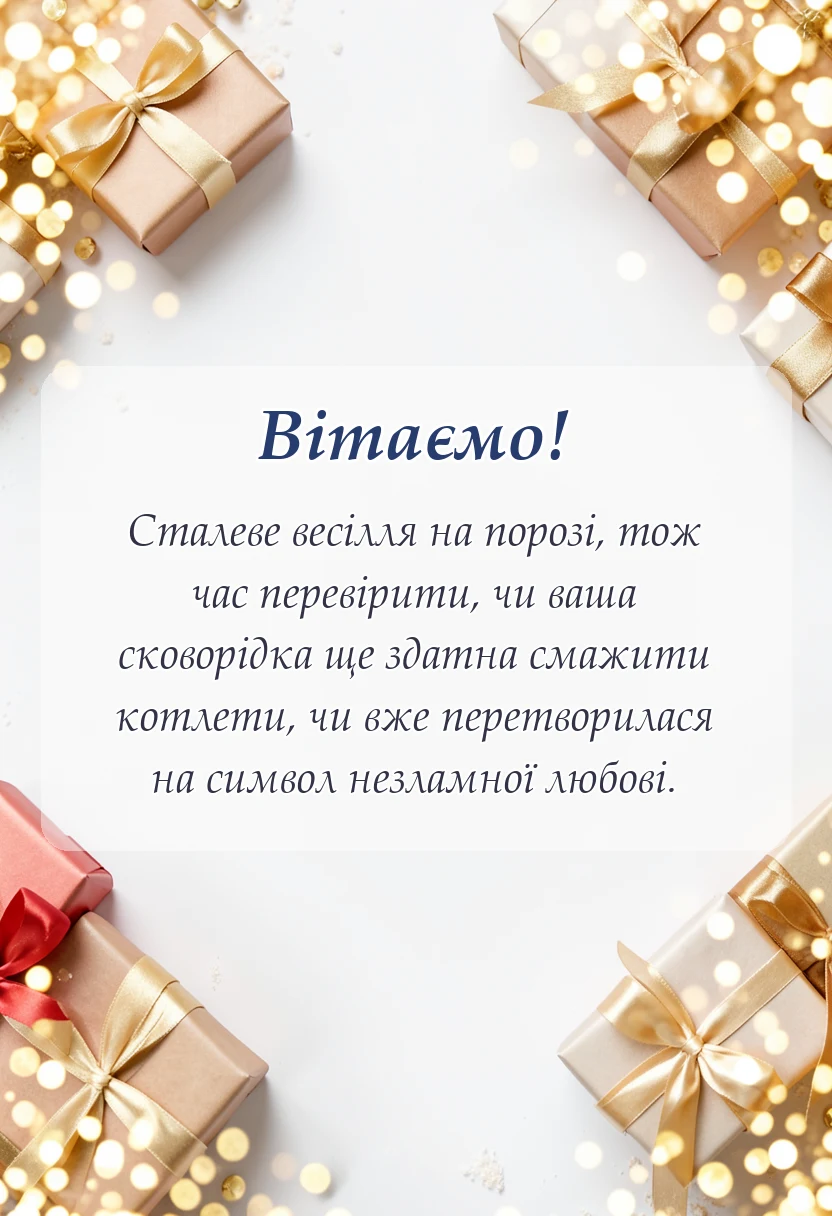 вітальна листівка - привітання з весілля 11 років