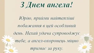 унікальна листівка - привітання з днем ангела юрія своїми словами