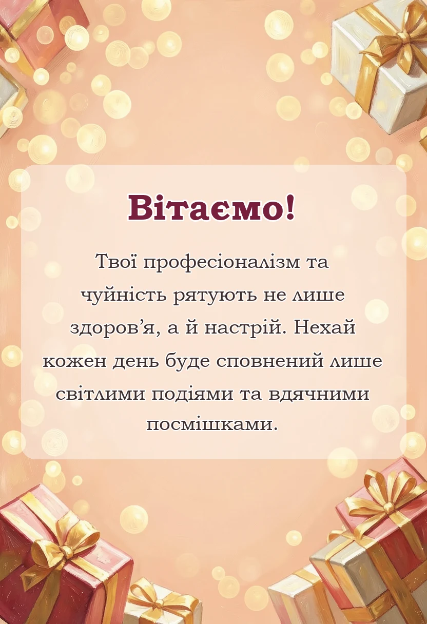 листівка з побажанням - привітання з днем медичної сестри своїми словами