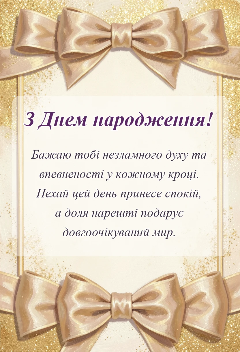 святкова картинка: привітання з днем народження військовому