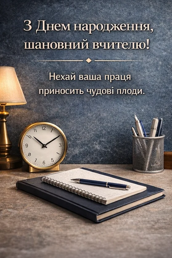 Підемо вчителеві з днем народження на робочому столі.
